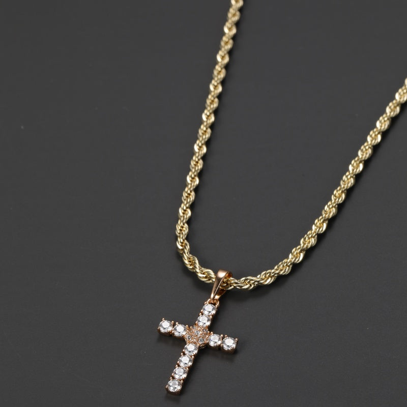 RoundLiving Faith Diamond Cross Pendant